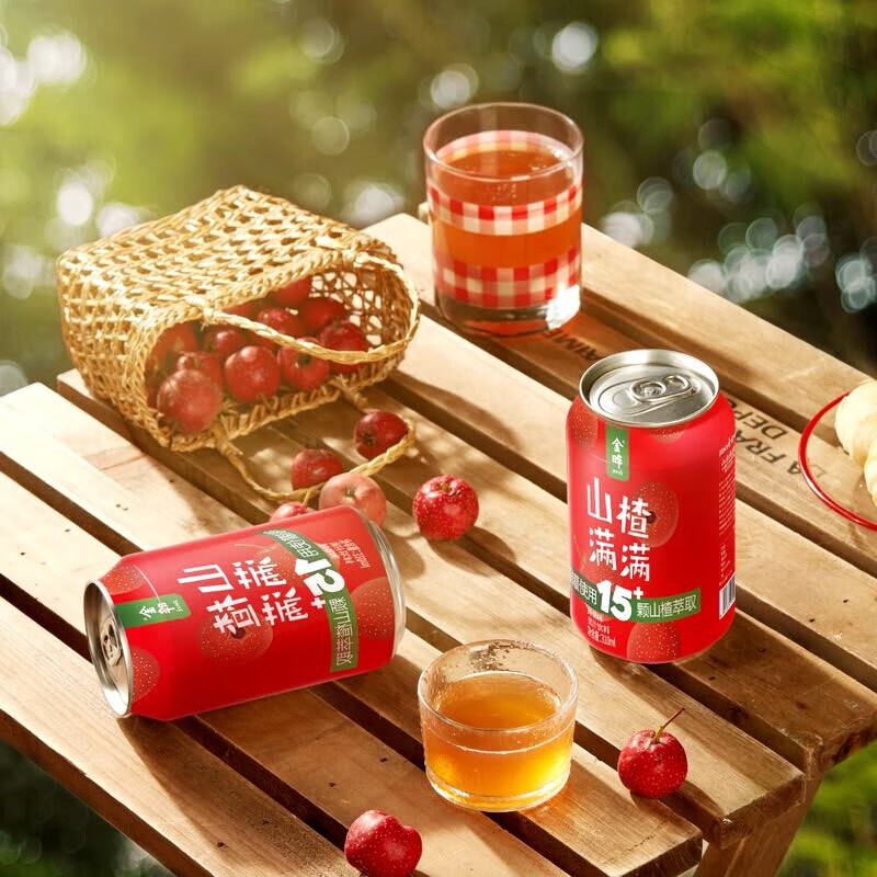 山姆金晔山楂满满山楂汁310ml开胃解腻鲜果味果汁饮料310ml8瓶