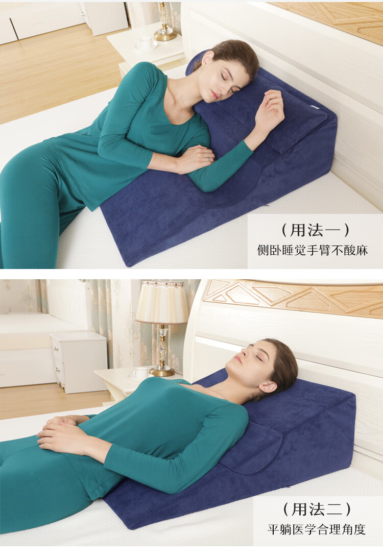 猎姿反流性食管炎枕头斜坡垫三角枕头垫高返流医院老人床上的靠背护理