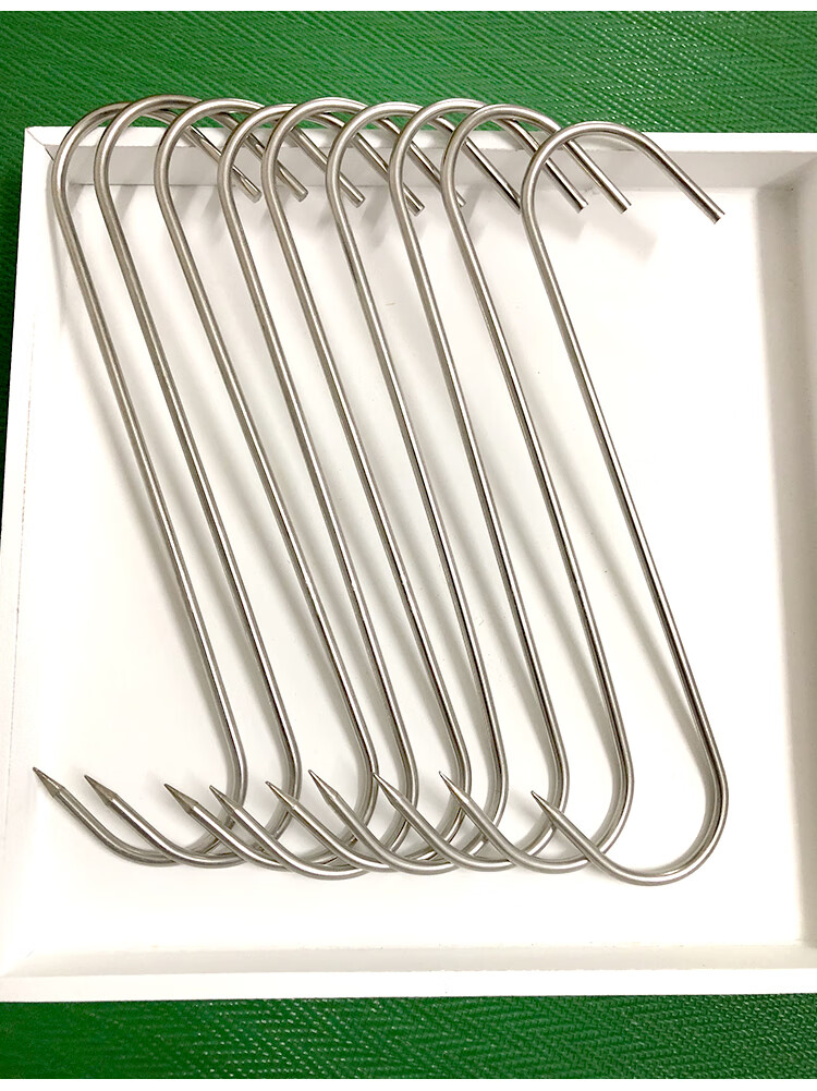 不锈钢腊肉钩s勾挂钩咸货钩子牛肉钩s形挂钩猪肉钩市场挂肉钩子加粗长