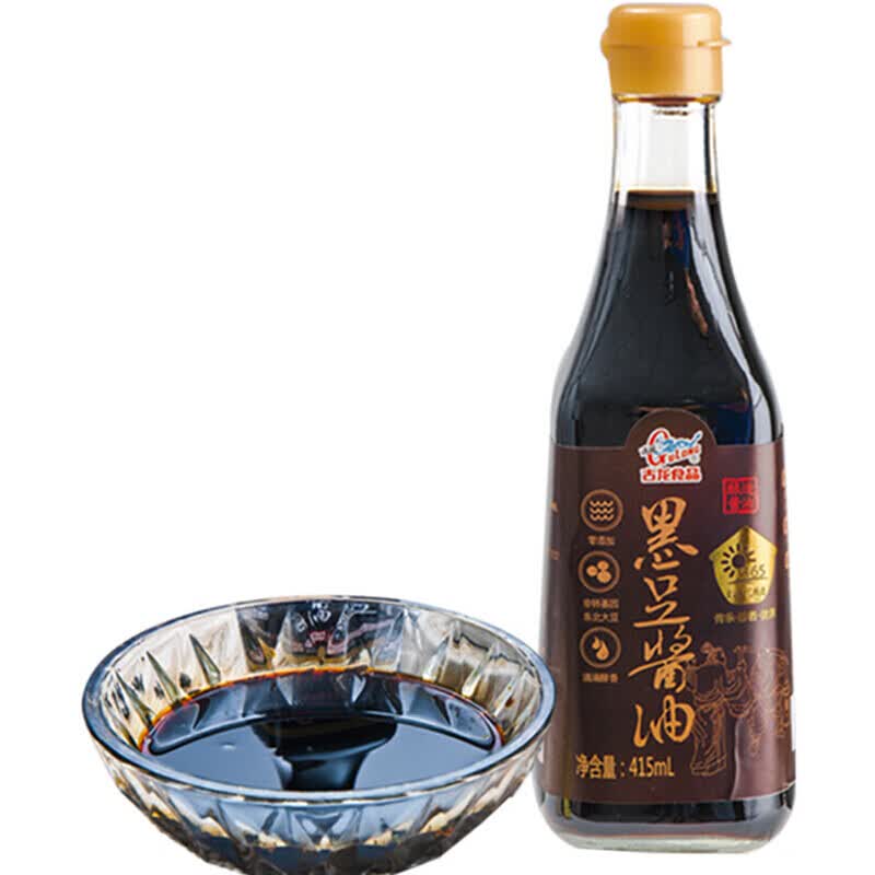 古龙酱油古法酿造酱油黄豆黑豆酱油415ml舌尖中国0厦门古龙酱油415