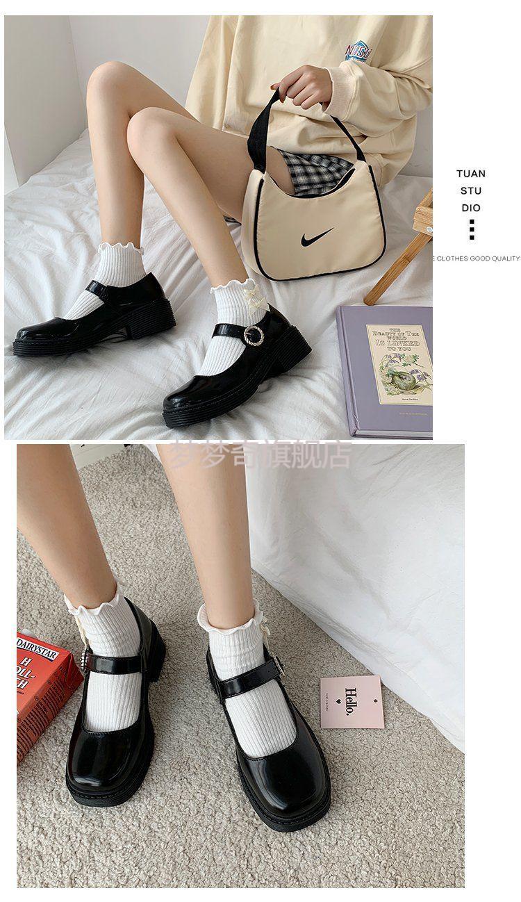 初中女生学生上学穿的小皮鞋开学搭配校服制服鞋子jk鞋女秋季韩版ins