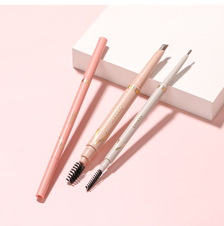 veecci唯资极细眉笔砍刀初学者新手防水汗持久不脱色双头旋转菱形水