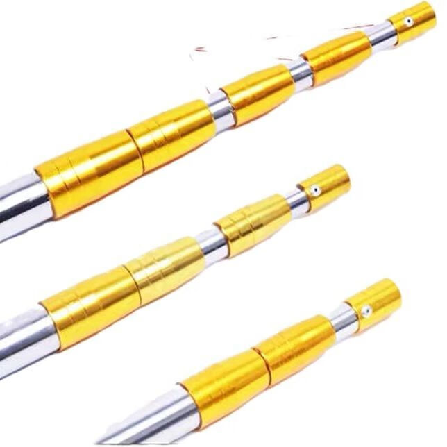 多功能不锈钢超硬伸缩杆香椿槐花摘果杆钓鱼高枝锯手柄杆德国材质黑双