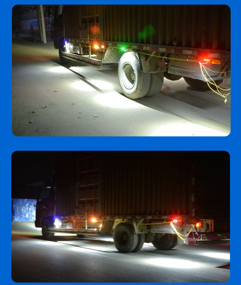 货车边灯led24v防水高亮半挂转向汽车卡车侧灯腰灯强光照地轮胎灯新伊