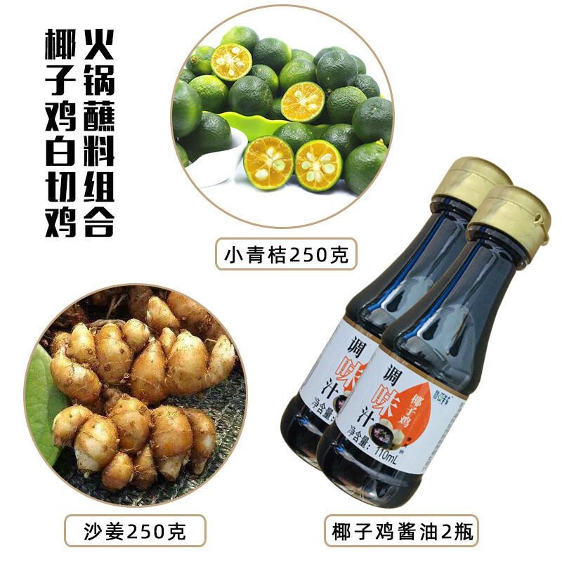 椰子鸡酱油海南配料火锅沙姜多规格青桔文昌鸡椰子水冬季椰子鸡酱油两