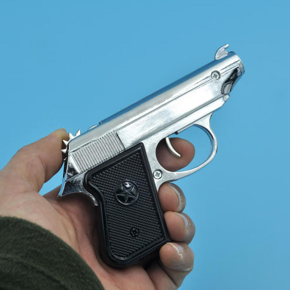 玩具游戏金龙30厘米弩金属连发打皮筋儿童玩具珍藏 普通皮筋弩-橙黄色