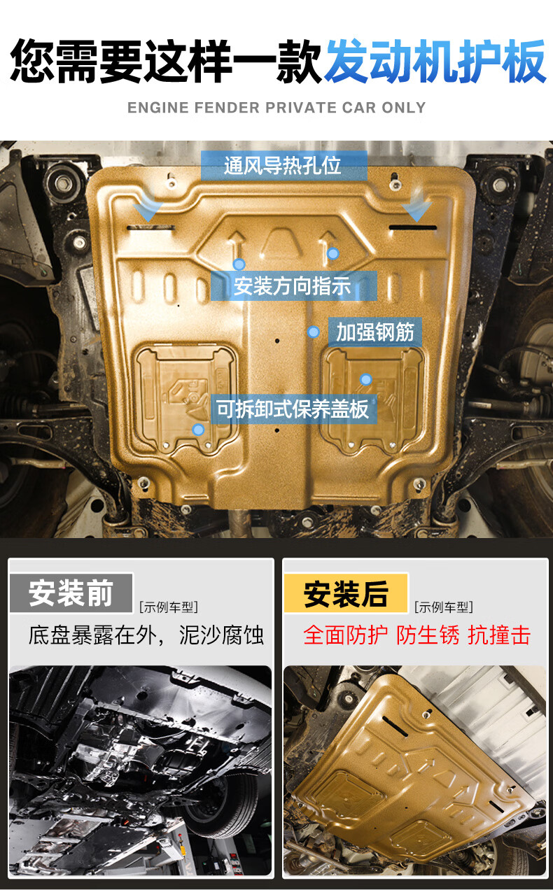 適用於2021款哈弗大狗發動機下護板2122款原廠改裝哈佛底盤護板裝甲