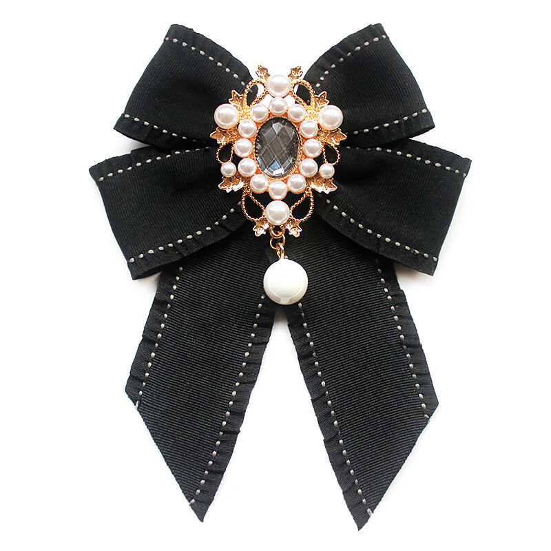 南厝新品蝴蝶领结领花女jk制服领结服装配饰毛衣衬衫百搭黑白飘带蝴蝶