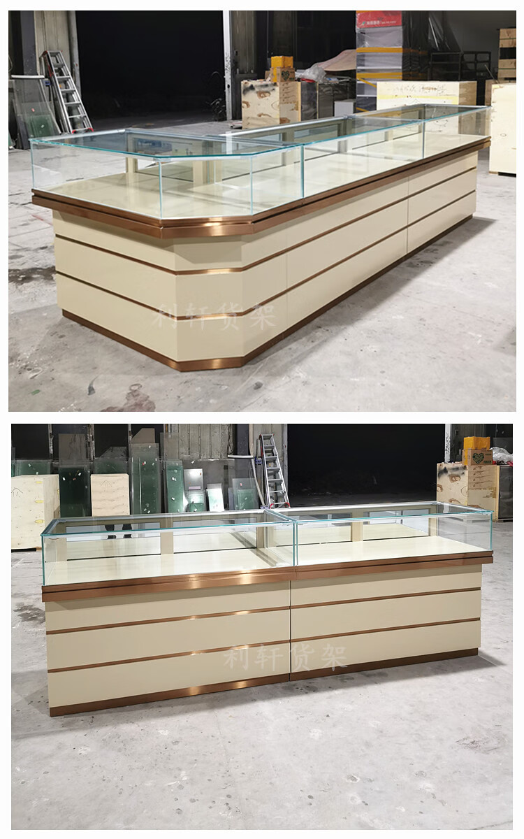 展柜陈列柜展柜定制珠宝展示柜饰品翡翠玉器展示架黄金玻璃柜台银首饰