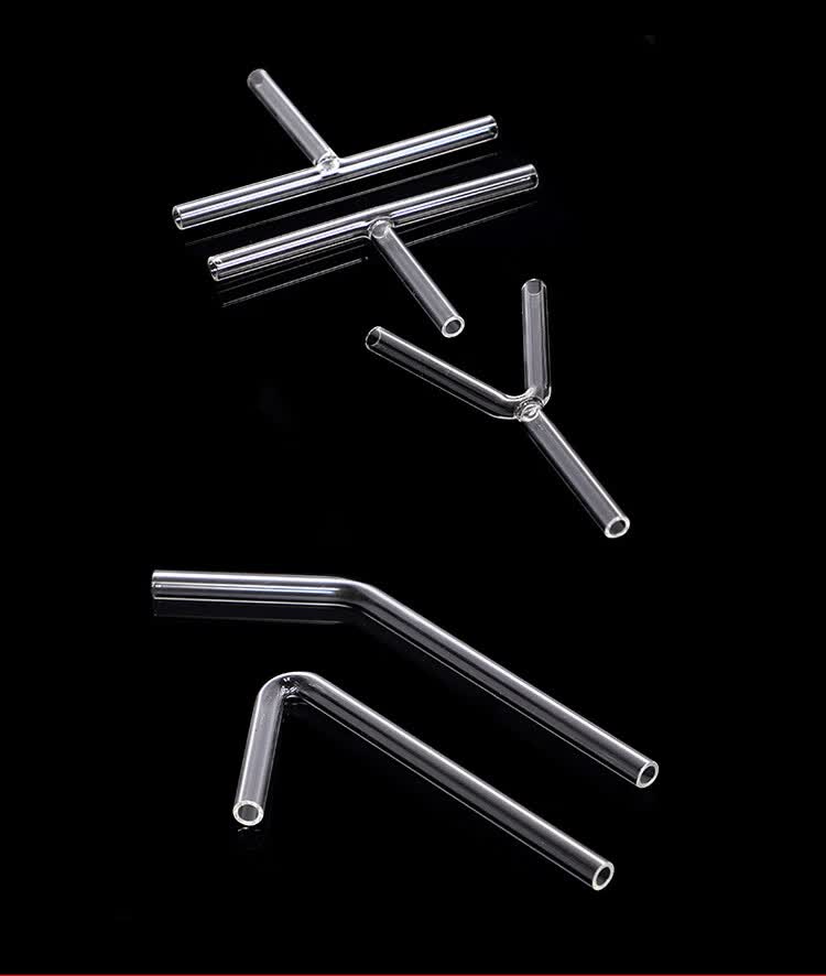 玻璃导管化学生物实验弯管直角导气管45/60/90/120度尖嘴t形y型锐角