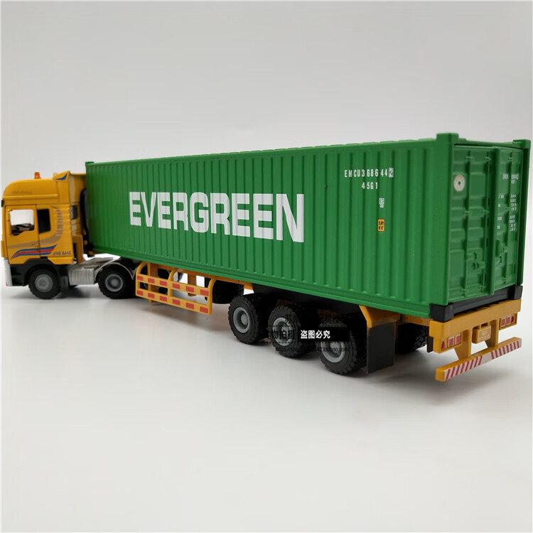 拖板车玩具 1:50中通集装箱卡车模型货柜运输车快递物流货车合金汽车