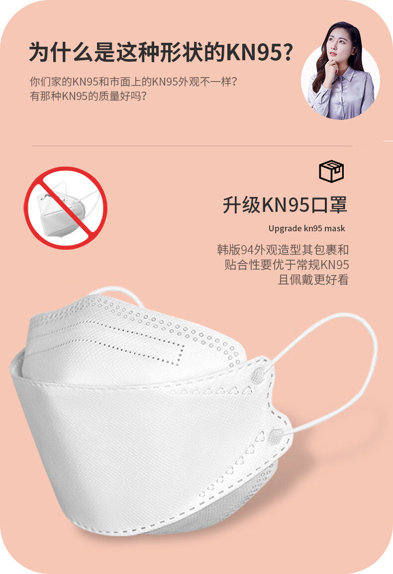 米聆儿童口罩kn95病菌雾霾3d立体透气kf宝宝94独包装一次性n95小孩