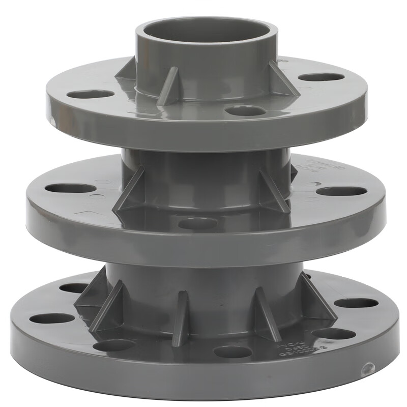 pvc法兰片upvc塑料国标加厚给水管配件一体法兰盘承插连体法兰片de110