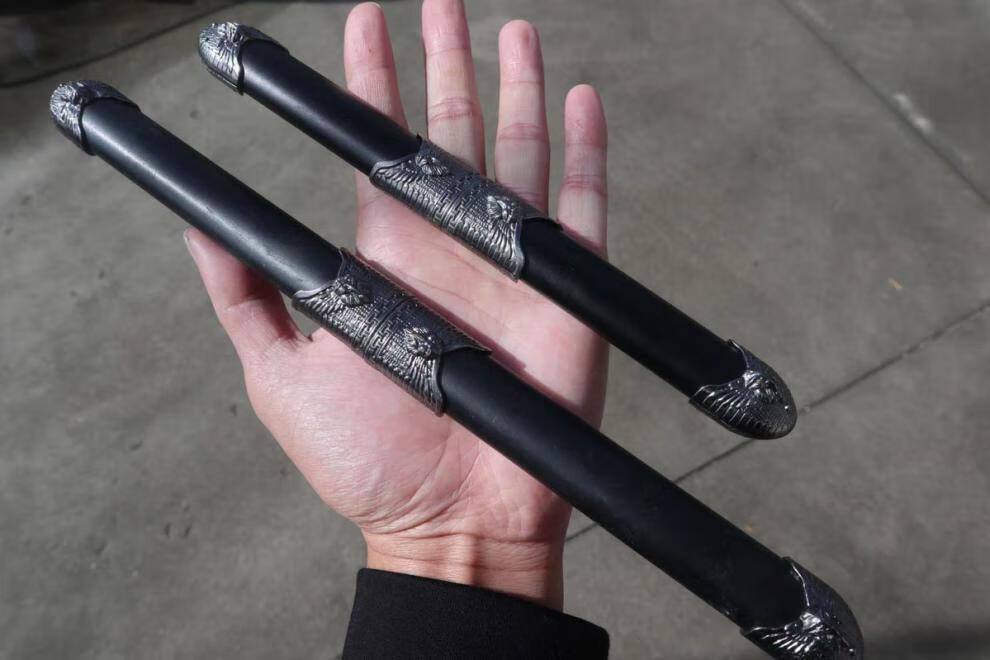 龙泉小刀武士双剑不锈钢迷你袖珍短剑防身短剑一体宝剑户外刀剑未开刃