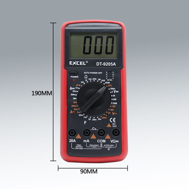 科賽爾dt9205a數字萬用表電工表防燒保護帶蜂鳴自動關機科賽爾dt9205a