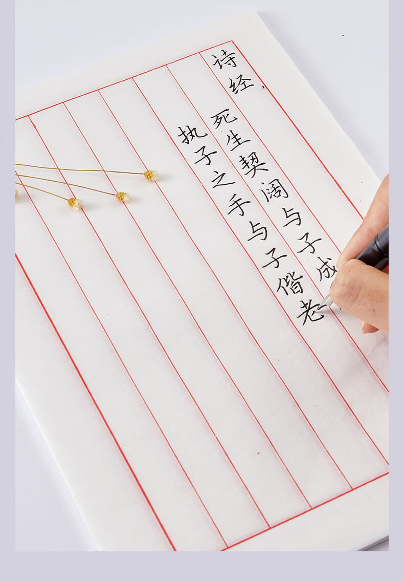 熟宣信笺仿古九分熟宣竖行状元筏硬笔字抄录信纸毛笔小楷书法纸仿古色