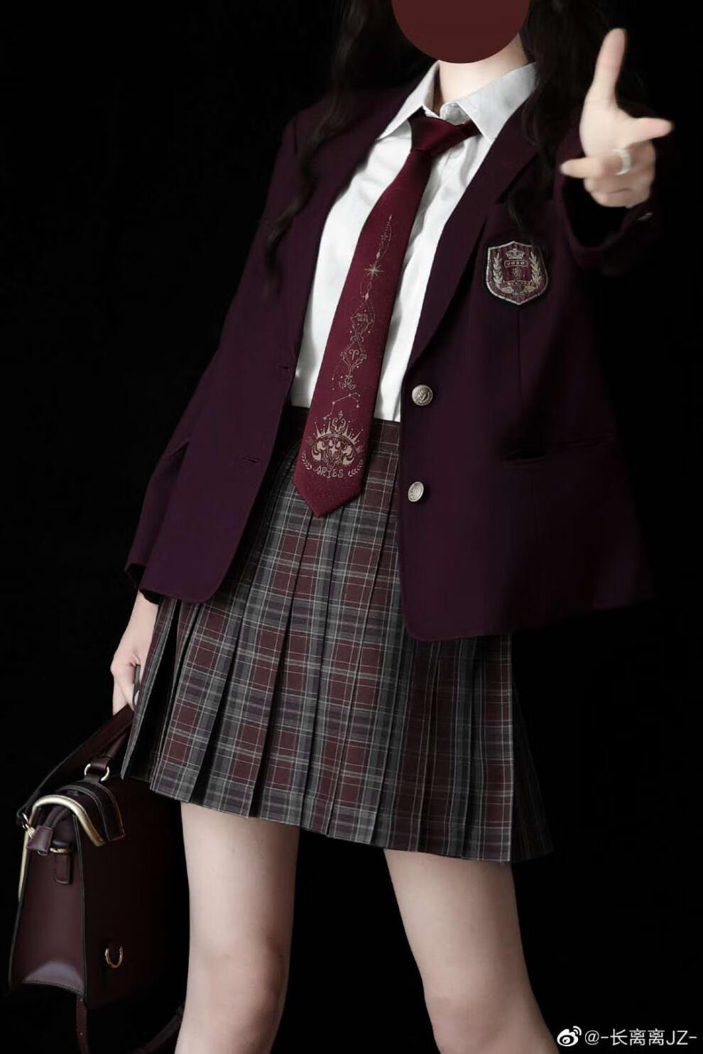 潘特维拉十二星座系列jkdk制服领带西式衬衫暗纹帅气鸟金牛座黑金简装