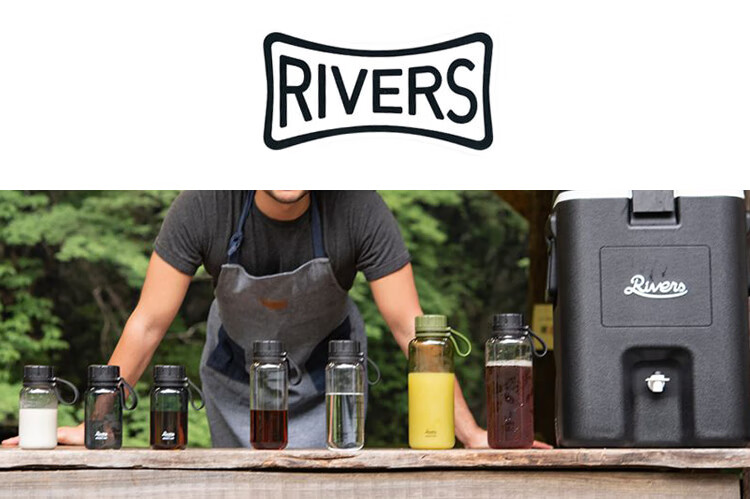 日本riversstout户外运动水瓶树脂水杯透明便携手提水杯树脂水壶随行