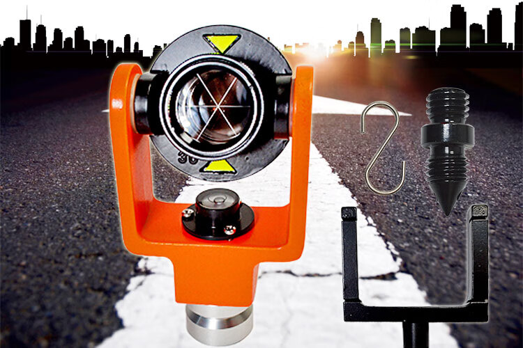 徕卡通用小棱镜全站仪小棱镜带四节杆通用迷你l型棱镜102小棱镜南方