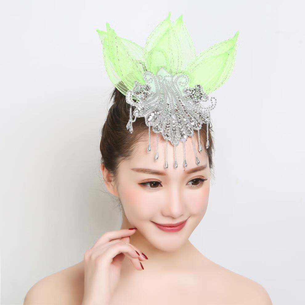 爱奢兔 舞蹈头饰现代舞民族表演舞台头花广场舞秧歌民族舞古典演出