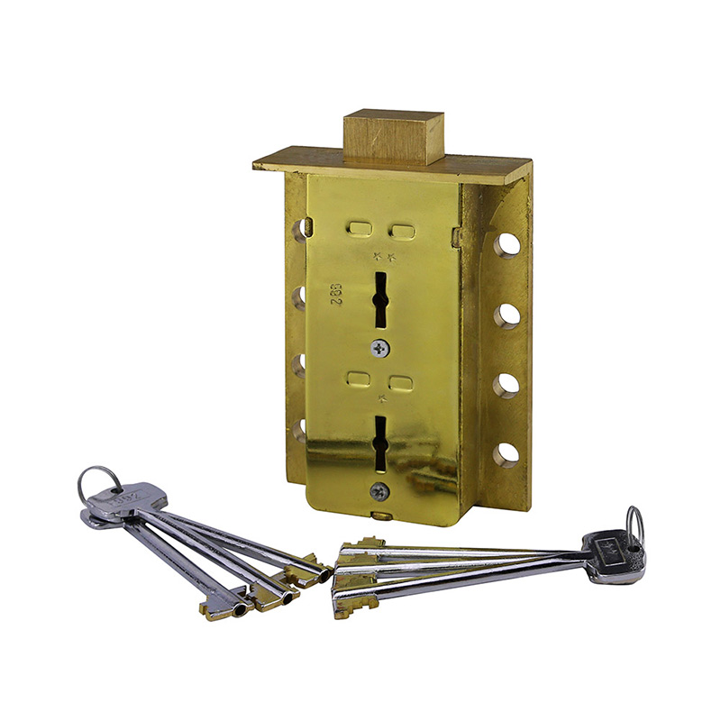 锁匠练功锁金库门锁全铜双控双联旗杆钥匙锁金融叶片锁具204a