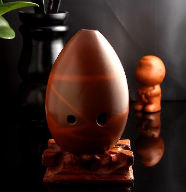 七星埙八孔梨形埙红陶精品初学演奏埙如图