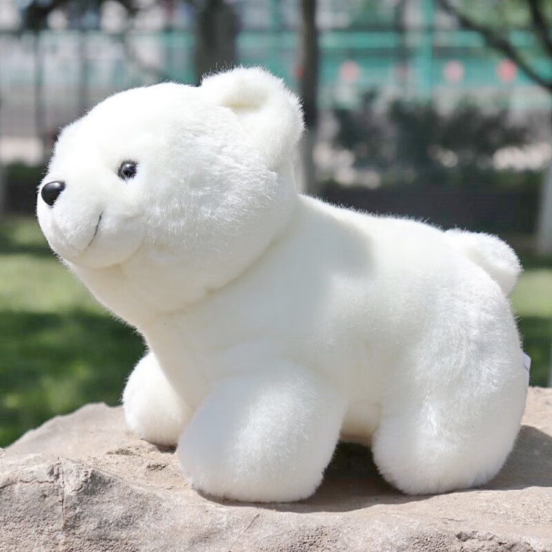 大白熊玩偶 创意可爱北极熊毛绒玩具海洋馆白熊公仔玩偶迷你小号娃娃
