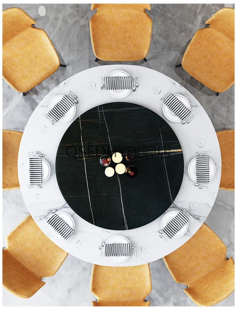 园桌上转盘岩板转盘桌面茶几面旋转底座圆形转台桌子圆盘手动圆台转桌