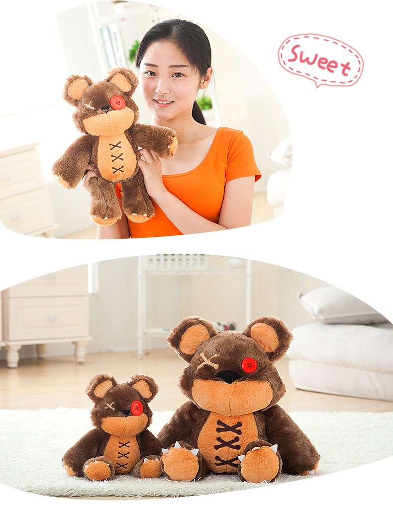 提伯斯熊安妮小熊创意可爱公仔黑暗之女小熊毛绒玩具布娃娃女孩陪睡