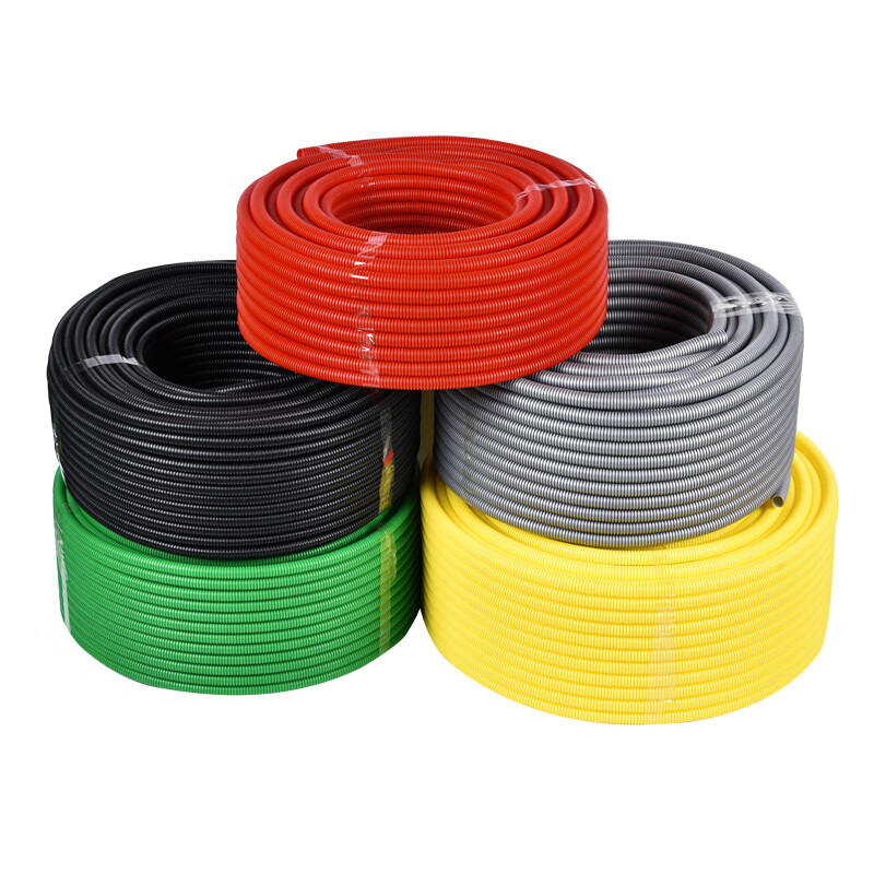 pvc阻燃波纹管电工穿线管塑料波纹管软管电线电缆网线保护管 加厚外径