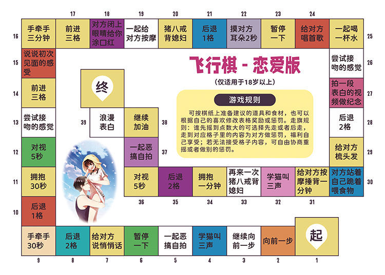 情侣飞行棋污成人刺激情趣游戏双人情侣版恋爱互动玩具情侣间sm超污