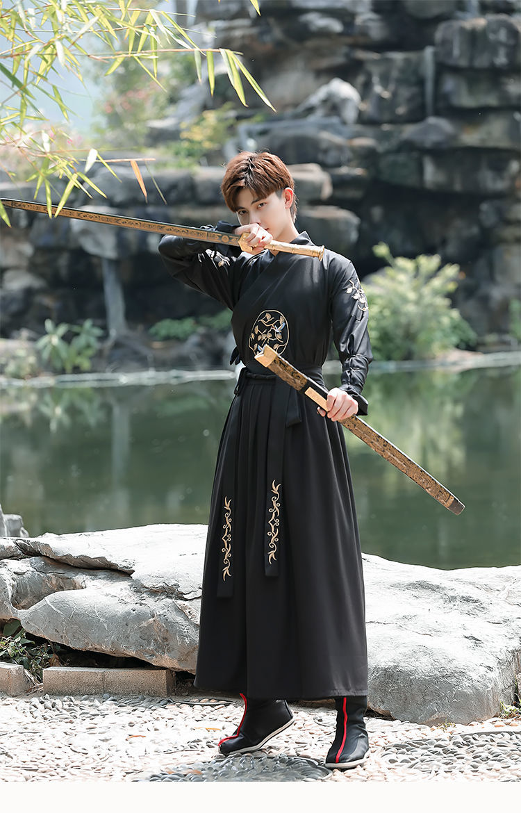 憧前漫汉服男古风武侠剑客男士夏季大码学生班服套装