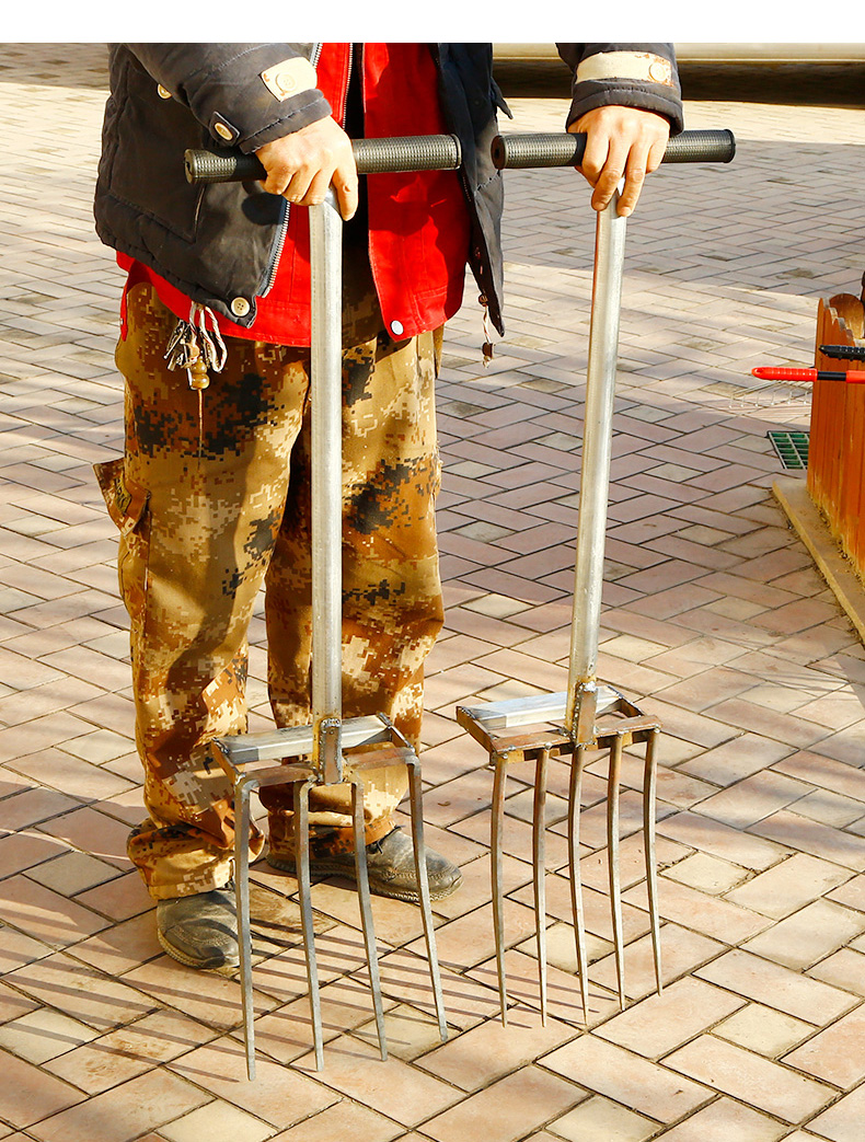 深翻器农用工具家用翻土松土挖土开荒神器人工翻地铁锹铲户外锄头四齿