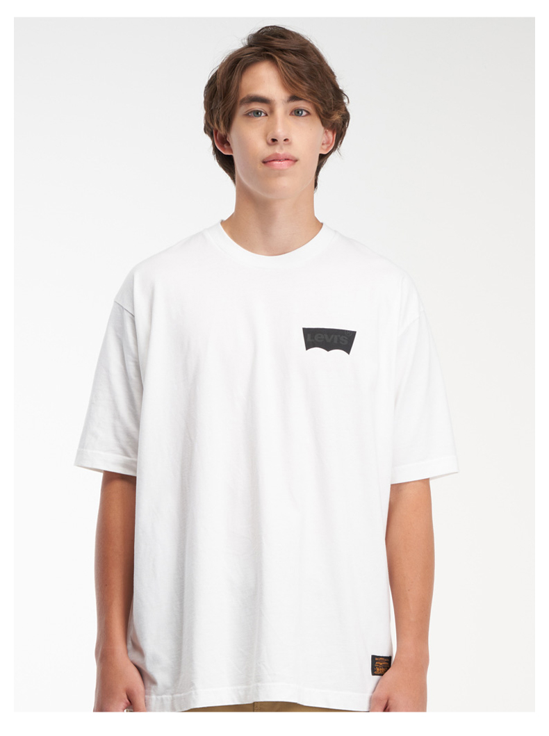 levis李维斯男士白色logo印花圆领时尚休闲短袖t恤a10050001白色m