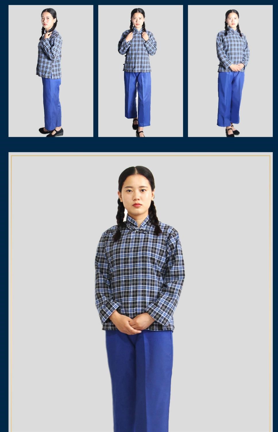 90年代服裝八十年代懷舊服裝90農民衣服小品舞蹈平民百姓村姑採茶女