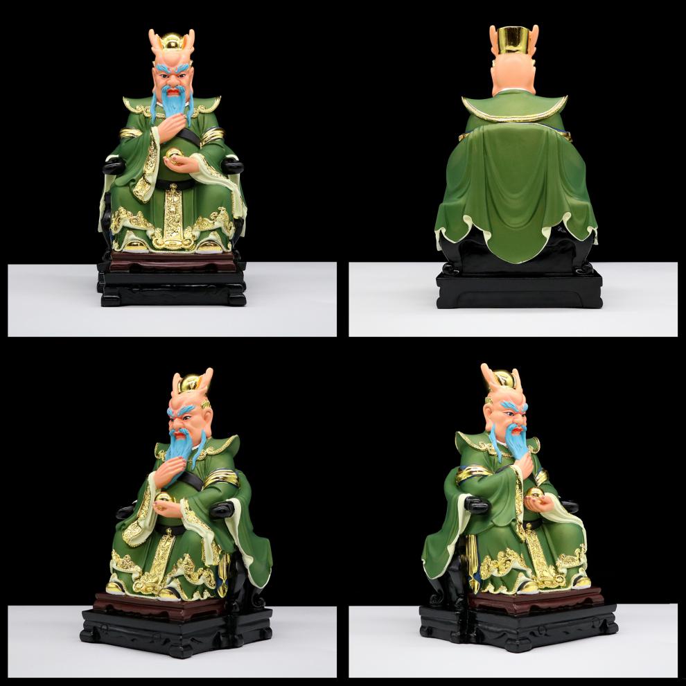 龙爷神像用供奉道教四海龙求雨风调雨顺保平安树脂佛像 12寸白衣龙王