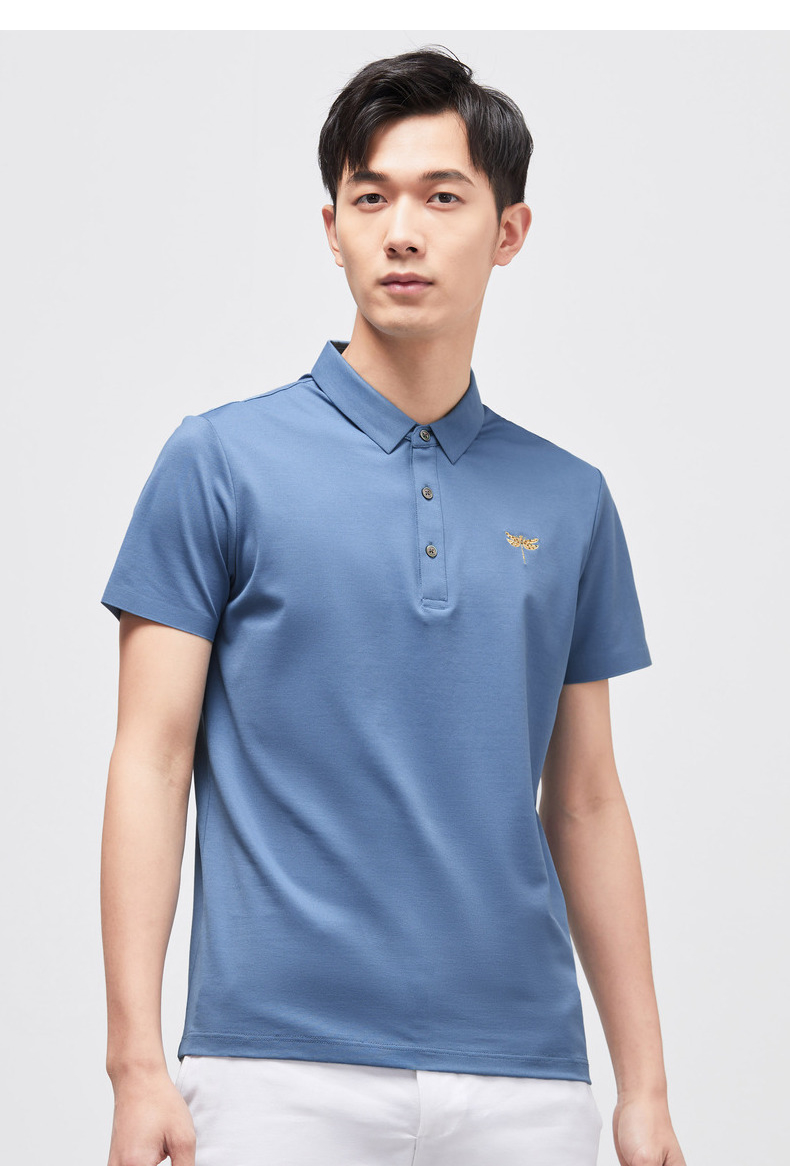 罗蒙短袖t恤男夏季新款青年时尚休闲纯色圆领男t恤深粉红185