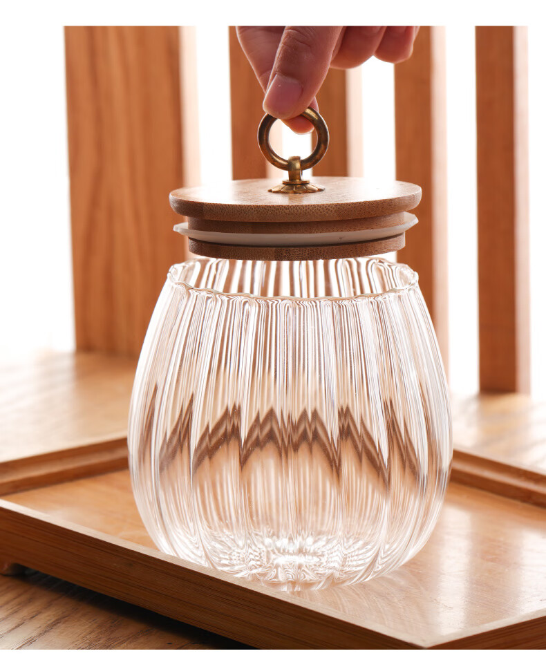 糖果罐糖罐家用糖果储物罐子带盖茶叶罐密封罐玻璃装糖罐家用创意糖果