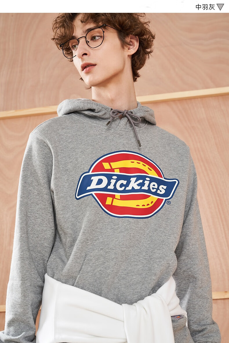 帝客(dickies)dickies连帽卫衣 男式logo印花全棉毛圈布上衣2022秋冬