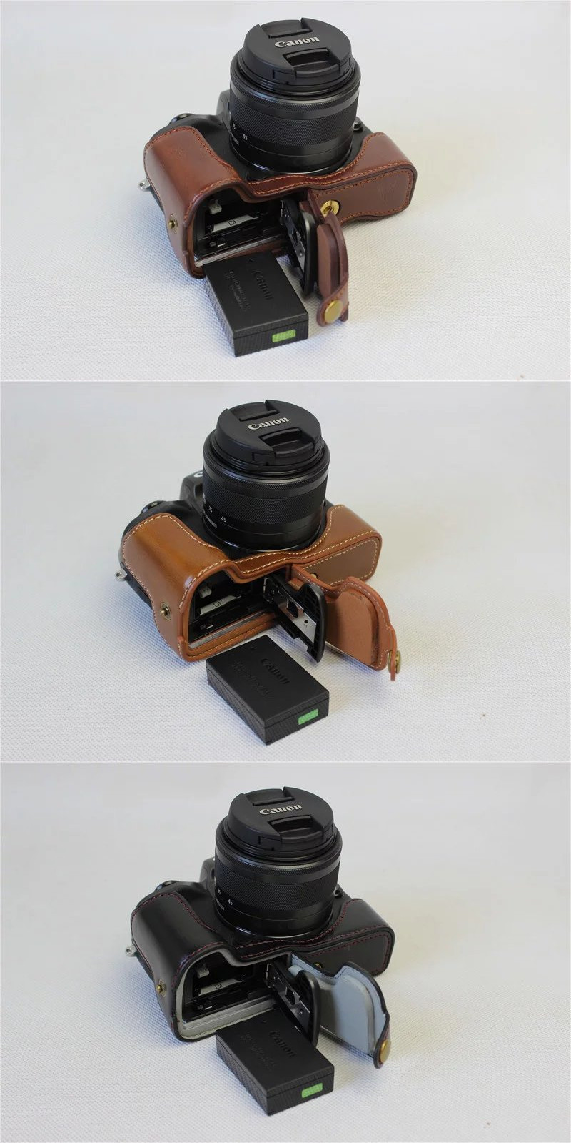 数码配件 相机包 莺黛氨 佳能微单相机eos m2 m3 m10 m5 m6半套真皮