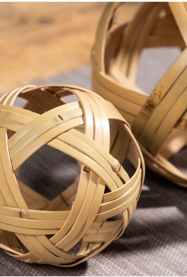 斯派德 手工编织蹴鞠球古代天然藤球竹篾绣球道具装饰制作工艺品足球