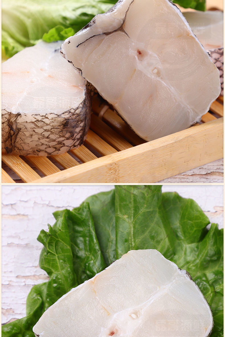 优选上新深海鳕鱼片精选大段新鲜冷冻鳕鱼中段真空包装尾段无冰衣2斤