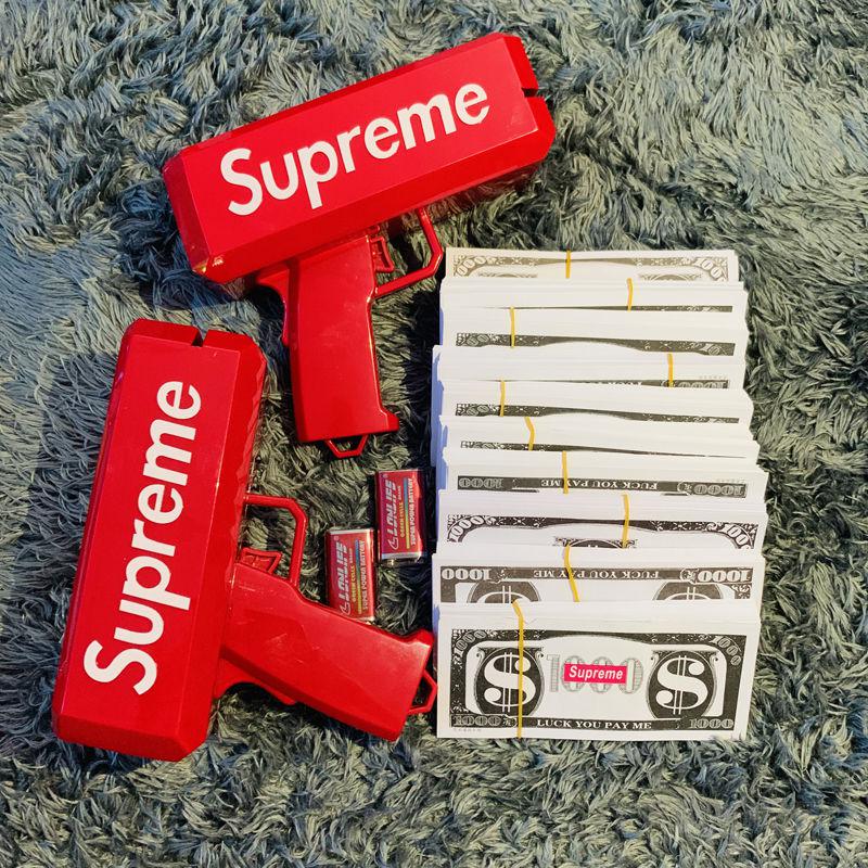 supreme钞票机喷钱枪钞票枪红包枪撒钱枪supreme结婚纸币道具婚礼吐喷