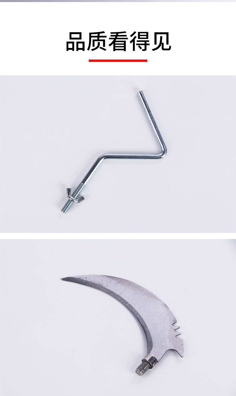 银巡定制伸缩起笼杆不锈钢抄网捞鱼网自动虾笼下网挑杆提笼杆挂钩起笼