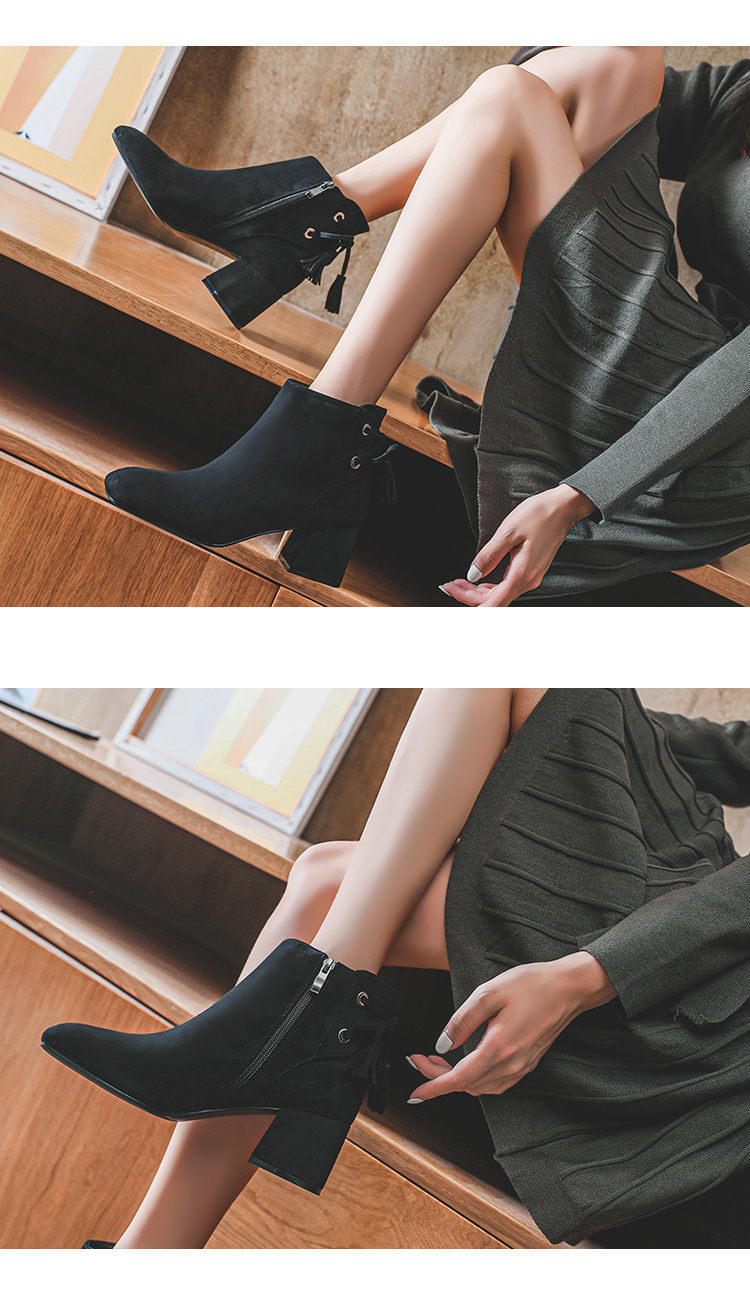 大码胖脚mm马丁靴4241一43加肥靴子女短靴脚肥加宽脚胖45码高跟短靴胖