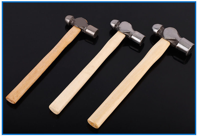 圆头锤奶嘴锤铁锤子圆头锤钢锤工具锤榔头木柄锤05p