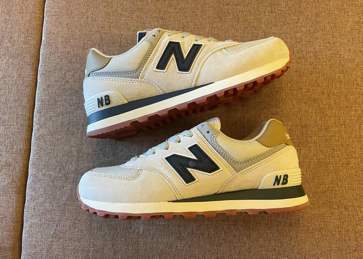 新百伦nb574男鞋秋冬季款学生老爹鞋军绿百搭风女鞋渐变跑步鞋【商场