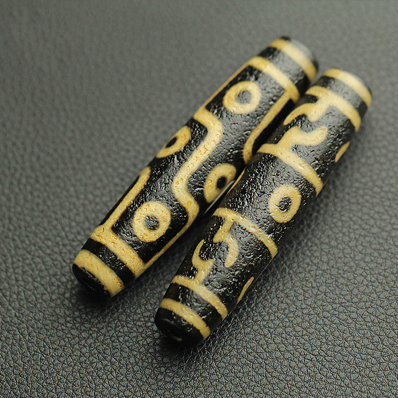 宾昔西藏老天珠九眼天珠莲师诸法三界天珠原石玛瑙天眼挂件民族风吊坠