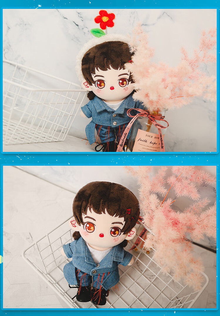 妖气家花花华晨宇娃娃公仔玩偶华晨宇周边20花喵喵典藏版换装玩偶(此