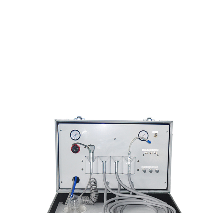 小型牙科涡轮机便携式可接高速低速手机简易台式综合口腔不锈钢机 2孔